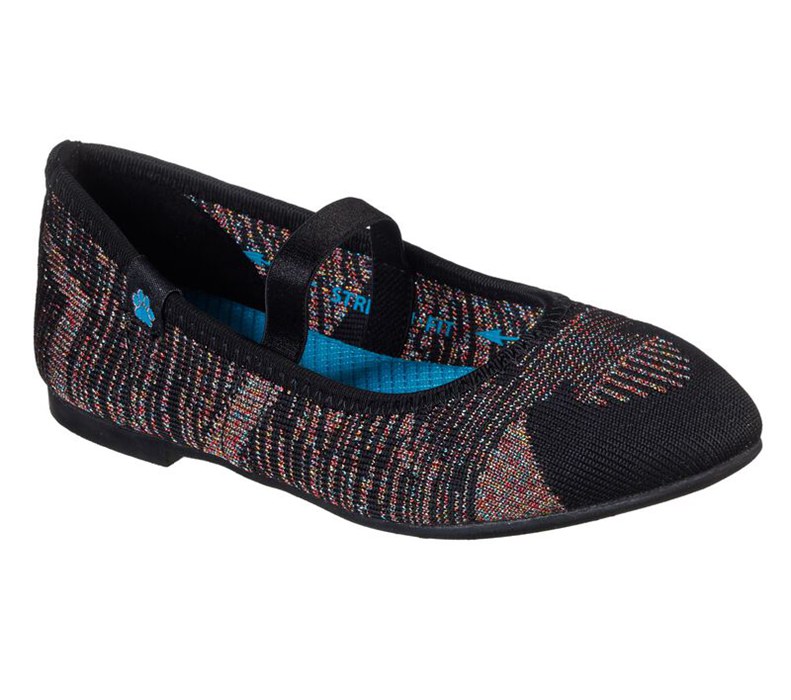 Skechers Cleo - Beyond Beautiful - Girls Slip On Shoes Black/Multicolor [AU-YS3100]